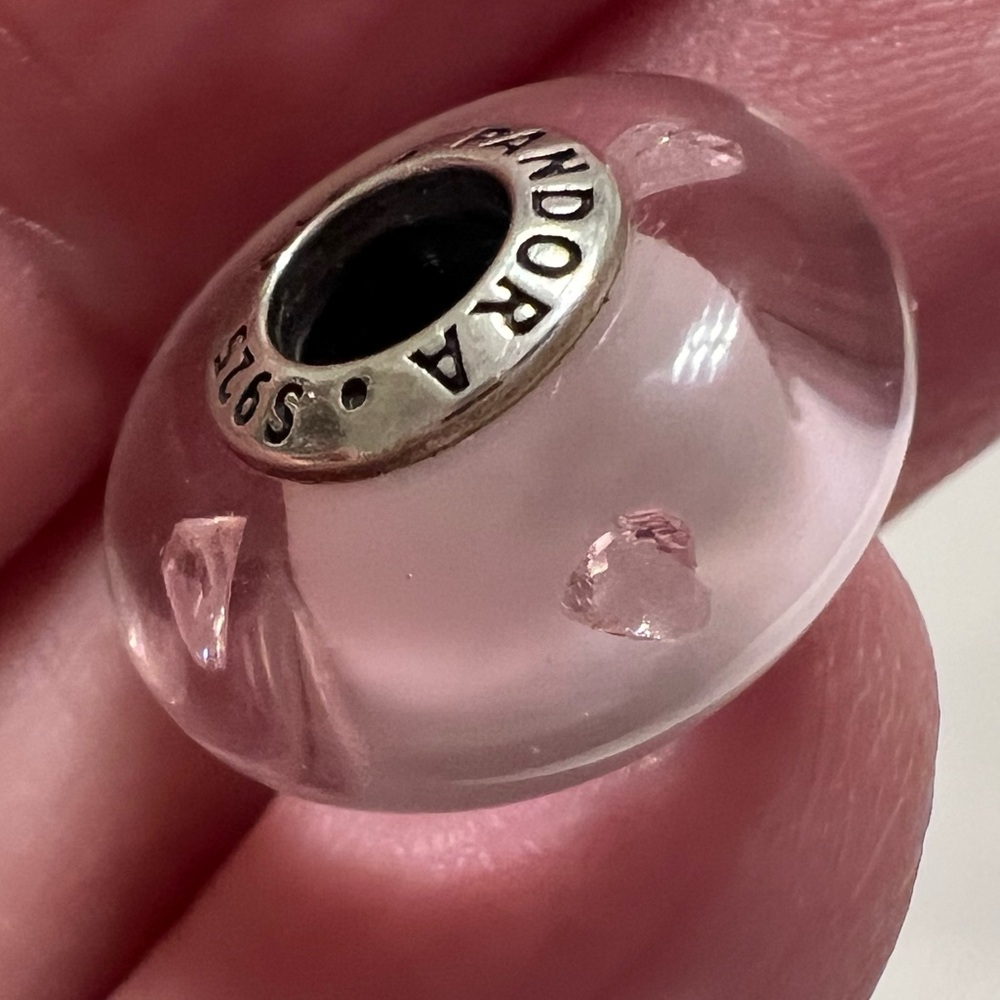 Retired Pandora 2015 Valentines Day Collection Pink Hearts charm 791632PCZ